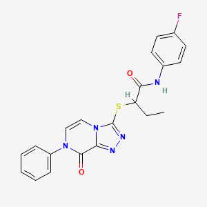 N-(4-fluorophenyl)-2-[(8-oxo-7-phenyl-7,8-dihydro[1,2,4]triazolo[4,3-a]pyrazin-3-yl)thio]butanamide