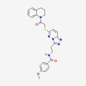 N-(2-(6-((2-(3,4-dihydroquinolin-1(2H)-yl)-2-oxoethyl)thio)-[1,2,4]triazolo[4,3-b]pyridazin-3-yl)ethyl)-4-methoxybenzamide