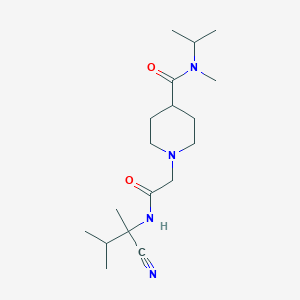 1-{[(1-cyano-1,2-dimethylpropyl)carbamoyl]methyl}-N-methyl-N-(propan-2-yl)piperidine-4-carboxamide