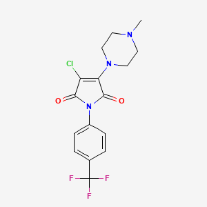 3-Chloro-4-(4-methylpiperazin-1-yl)-1-[4-(trifluoromethyl)phenyl]pyrrole-2,5-dione