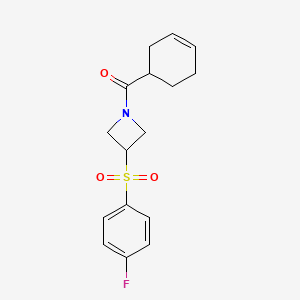 Cyclohex-3-en-1-yl(3-((4-fluorophenyl)sulfonyl)azetidin-1-yl)methanone