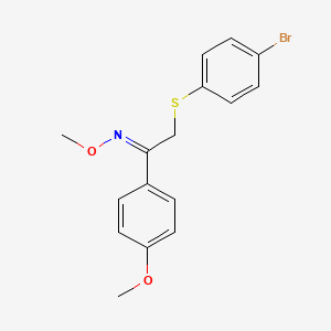 (E)-{2-[(4-bromophenyl)sulfanyl]-1-(4-methoxyphenyl)ethylidene}(methoxy)amine