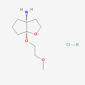 (3Ar,6aR)-6a-(2-methoxyethoxy)-3,4,5,6-tetrahydro-2H-cyclopenta[b]furan-3a-amine;hydrochloride