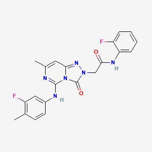 2-[5-(3-fluoro-4-methylanilino)-7-methyl-3-oxo[1,2,4]triazolo[4,3-c]pyrimidin-2(3H)-yl]-N~1~-(2-fluorophenyl)acetamide