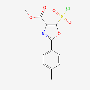 Methyl 5-(chlorosulfonyl)-2-(4-methylphenyl)-1,3-oxazole-4-carboxylate
