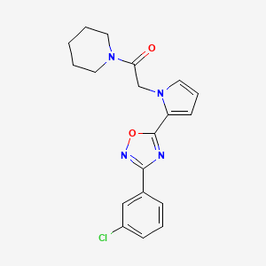 2-{2-[3-(3-chlorophenyl)-1,2,4-oxadiazol-5-yl]-1H-pyrrol-1-yl}-1-(piperidin-1-yl)ethanone