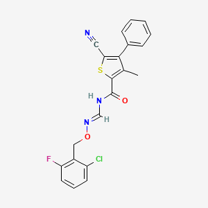 N-((((2-Chloro-6-fluorobenzyl)oxy)imino)methyl)-5-cyano-3-methyl-4-phenyl-2-thiophenecarboxamide