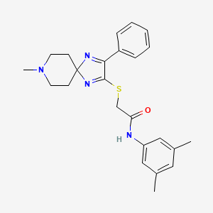 N-(3,5-dimethylphenyl)-2-((8-methyl-3-phenyl-1,4,8-triazaspiro[4.5]deca-1,3-dien-2-yl)thio)acetamide