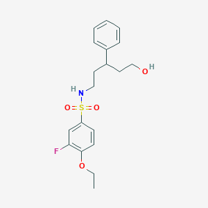 molecular formula C19H24FNO4S B2985096 4-ethoxy-3-fluoro-N-(5-hydroxy-3-phenylpentyl)benzenesulfonamide CAS No. 1795190-80-5