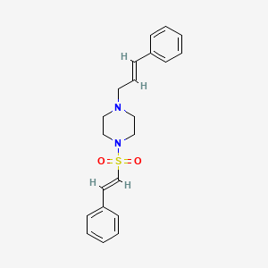 1-[(E)-2-phenylethenyl]sulfonyl-4-[(E)-3-phenylprop-2-enyl]piperazine