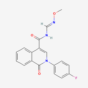 2-(4-fluorophenyl)-N-[(methoxyimino)methyl]-1-oxo-1,2-dihydro-4-isoquinolinecarboxamide