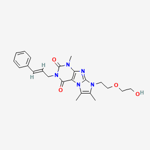3-cinnamyl-8-(2-(2-hydroxyethoxy)ethyl)-1,6,7-trimethyl-1H-imidazo[2,1-f]purine-2,4(3H,8H)-dione