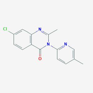 7-chloro-2-methyl-3-(5-methyl-2-pyridinyl)-4(3H)-quinazolinone