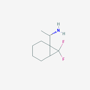molecular formula C9H15F2N B2985116 (1S)-1-(7,7-Difluoro-1-bicyclo[4.1.0]heptanyl)ethanamine CAS No. 2248216-05-7