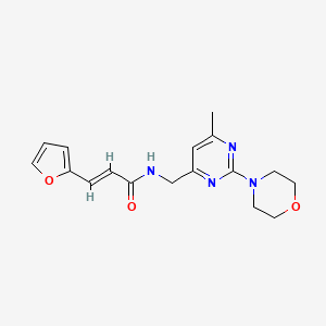 (E)-3-(furan-2-yl)-N-((6-methyl-2-morpholinopyrimidin-4-yl)methyl)acrylamide