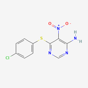 6-(4-Chlorophenyl)sulfanyl-5-nitropyrimidin-4-amine