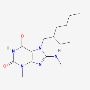 7-(2-ethylhexyl)-3-methyl-8-(methylamino)-1H-purine-2,6(3H,7H)-dione