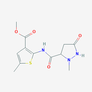 Methyl 5-methyl-2-(2-methyl-5-oxopyrazolidine-3-carboxamido)thiophene-3-carboxylate