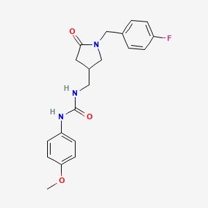 1-((1-(4-Fluorobenzyl)-5-oxopyrrolidin-3-yl)methyl)-3-(4-methoxyphenyl)urea