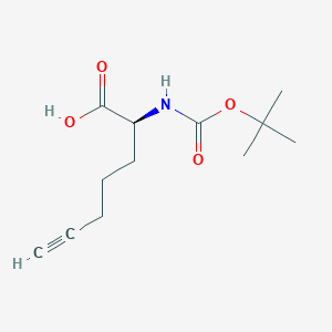 molecular formula C12H19NO4 B2985146 (S)-2-((tert-Butoxycarbonyl)amino)hept-6-ynoic acid CAS No. 1234692-59-1