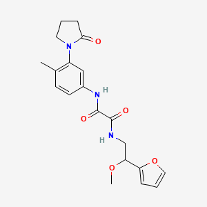 N1-(2-(furan-2-yl)-2-methoxyethyl)-N2-(4-methyl-3-(2-oxopyrrolidin-1-yl)phenyl)oxalamide