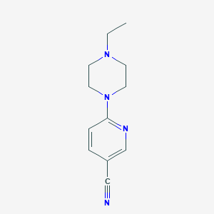 molecular formula C12H16N4 B2985156 6-(4-Ethylpiperazin-1-yl)pyridine-3-carbonitrile CAS No. 889851-56-3