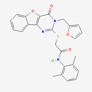 N-(2,6-dimethylphenyl)-2-{[3-(2-furylmethyl)-4-oxo-3,4-dihydro[1]benzofuro[3,2-d]pyrimidin-2-yl]thio}acetamide