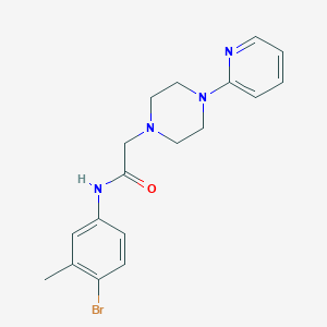 N-(4-bromo-3-methylphenyl)-2-[4-(2-pyridinyl)piperazino]acetamide