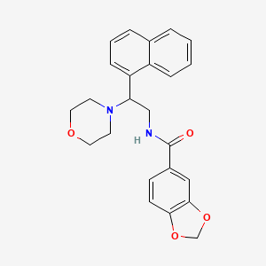 B2985162 N-(2-morpholino-2-(naphthalen-1-yl)ethyl)benzo[d][1,3]dioxole-5-carboxamide CAS No. 941975-78-6