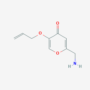 molecular formula C9H11NO3 B2985171 2-(aminomethyl)-5-(prop-2-en-1-yloxy)-4H-pyran-4-one CAS No. 1226425-65-5