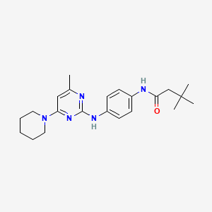 3,3-dimethyl-N-{4-[(4-methyl-6-piperidin-1-ylpyrimidin-2-yl)amino]phenyl}butanamide