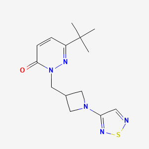 6-Tert-butyl-2-{[1-(1,2,5-thiadiazol-3-yl)azetidin-3-yl]methyl}-2,3-dihydropyridazin-3-one