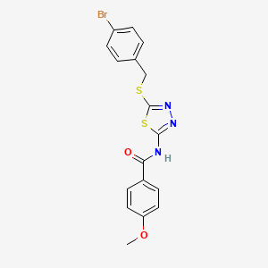 N-(5-((4-bromobenzyl)thio)-1,3,4-thiadiazol-2-yl)-4-methoxybenzamide