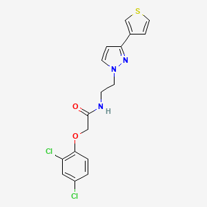 2-(2,4-dichlorophenoxy)-N-(2-(3-(thiophen-3-yl)-1H-pyrazol-1-yl)ethyl)acetamide
