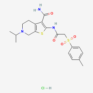 6-Isopropyl-2-(2-tosylacetamido)-4,5,6,7-tetrahydrothieno[2,3-c]pyridine-3-carboxamide hydrochloride