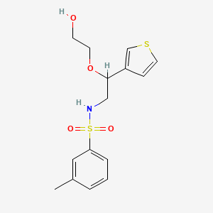 N-(2-(2-hydroxyethoxy)-2-(thiophen-3-yl)ethyl)-3-methylbenzenesulfonamide
