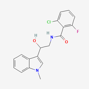 2-Chloro-6-fluoro-N-[2-hydroxy-2-(1-methylindol-3-YL)ethyl]benzamide