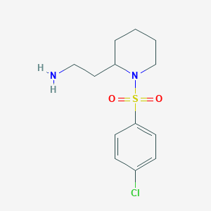 2-[1-(4-Chlorobenzenesulfonyl)piperidin-2-YL]ethan-1-amine