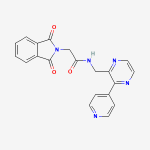 molecular formula C20H15N5O3 B2985206 2-(1,3-dioxo-2,3-dihydro-1H-isoindol-2-yl)-N-{[3-(pyridin-4-yl)pyrazin-2-yl]methyl}acetamide CAS No. 2097918-28-8