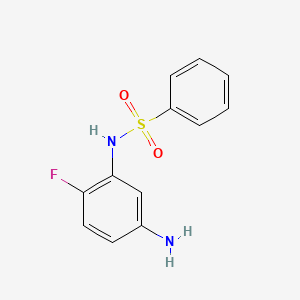 molecular formula C12H11FN2O2S B2985207 N-(5-氨基-2-氟苯基)苯磺酰胺 CAS No. 926267-60-9