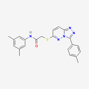molecular formula C22H21N5OS B2985208 N-(3,5-dimethylphenyl)-2-((3-(p-tolyl)-[1,2,4]triazolo[4,3-b]pyridazin-6-yl)thio)acetamide CAS No. 852375-47-4