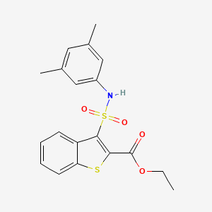 molecular formula C19H19NO4S2 B2985211 Ethyl 3-[(3,5-dimethylphenyl)sulfamoyl]-1-benzothiophene-2-carboxylate CAS No. 932464-32-9