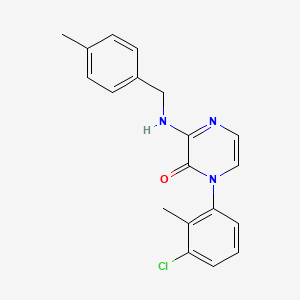molecular formula C19H18ClN3O B2985212 1-(3-氯-2-甲基苯基)-3-((4-甲基苄基)氨基)吡嗪-2(1H)-酮 CAS No. 899999-64-5