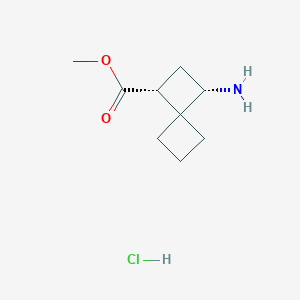 molecular formula C9H16ClNO2 B2985230 Methyl (1R,3S)-3-aminospiro[3.3]heptane-1-carboxylate;hydrochloride CAS No. 2418595-57-8