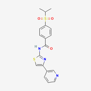 B2985234 4-(isopropylsulfonyl)-N-(4-(pyridin-3-yl)thiazol-2-yl)benzamide CAS No. 941993-19-7