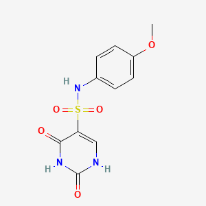 molecular formula C11H11N3O5S B2985240 2-羟基-N-(4-甲氧基苯基)-6-氧代-1,6-二氢嘧啶-5-磺酰胺 CAS No. 897613-86-4