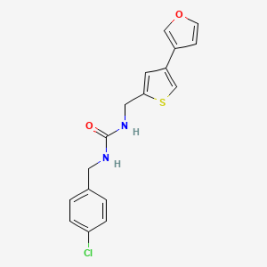 1-[(4-Chlorophenyl)methyl]-3-[[4-(furan-3-yl)thiophen-2-yl]methyl]urea