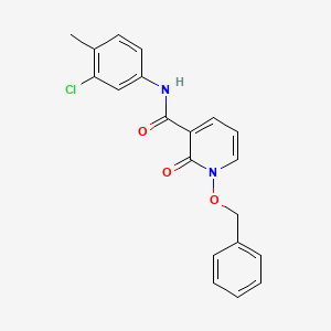 molecular formula C20H17ClN2O3 B2985274 1-(benzyloxy)-N-(3-chloro-4-methylphenyl)-2-oxo-1,2-dihydropyridine-3-carboxamide CAS No. 852365-61-8
