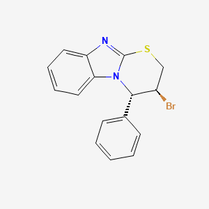 molecular formula C16H13BrN2S B2985277 (3S,4S)-3-bromo-4-phenyl-3,4-dihydro-2H-[1,3]thiazino[3,2-a]benzimidazole CAS No. 2309431-63-6