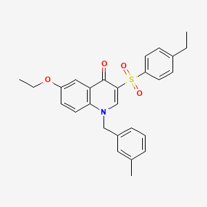 molecular formula C27H27NO4S B2985293 6-ethoxy-3-((4-ethylphenyl)sulfonyl)-1-(3-methylbenzyl)quinolin-4(1H)-one CAS No. 899213-47-9